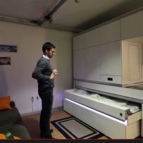 Like a Jedi, you control this micro apartment with your hand