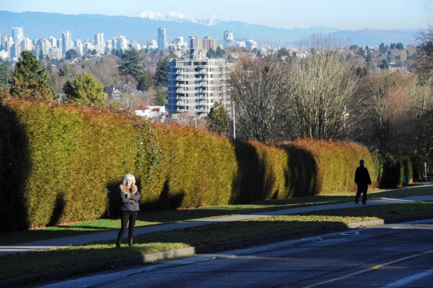 West 8th Avenue overlooking the Jericho Garrison lands in Vancouver. Photograph by: Jason Payne , Vancouver Sun