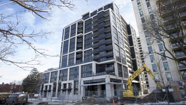 This luxury apartment development at 305 Roehampton Ave. by KG Group is one of 21 rental apartment buildings under construction in Toronto, up from just 12 two years ago. (Kevin Van Paassen for The Globe and Mail)