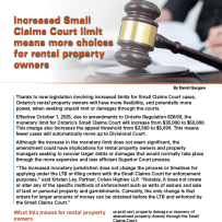 Increased Small Claims Court limit