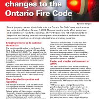 Changes to the Ontario Fire Code